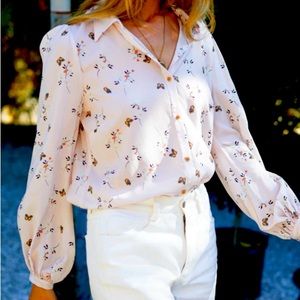 Emerson Fry Butterfly blouse with detachable tie